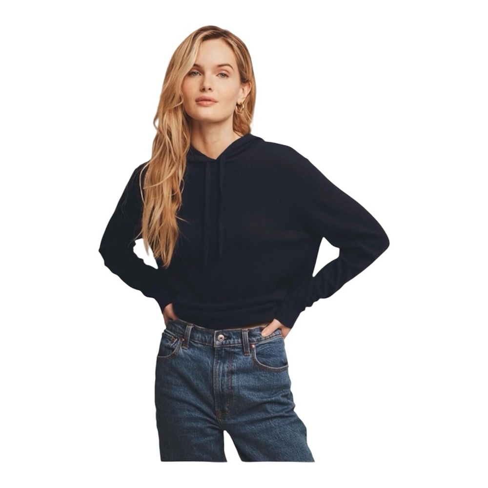 NAADAM Cashmere Hoodie Navy Blue Size M
